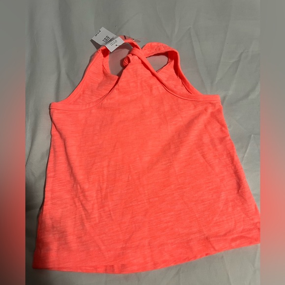 Adorable neon coral slub jersey tank by Gap. NWT - Picture 3 of 4